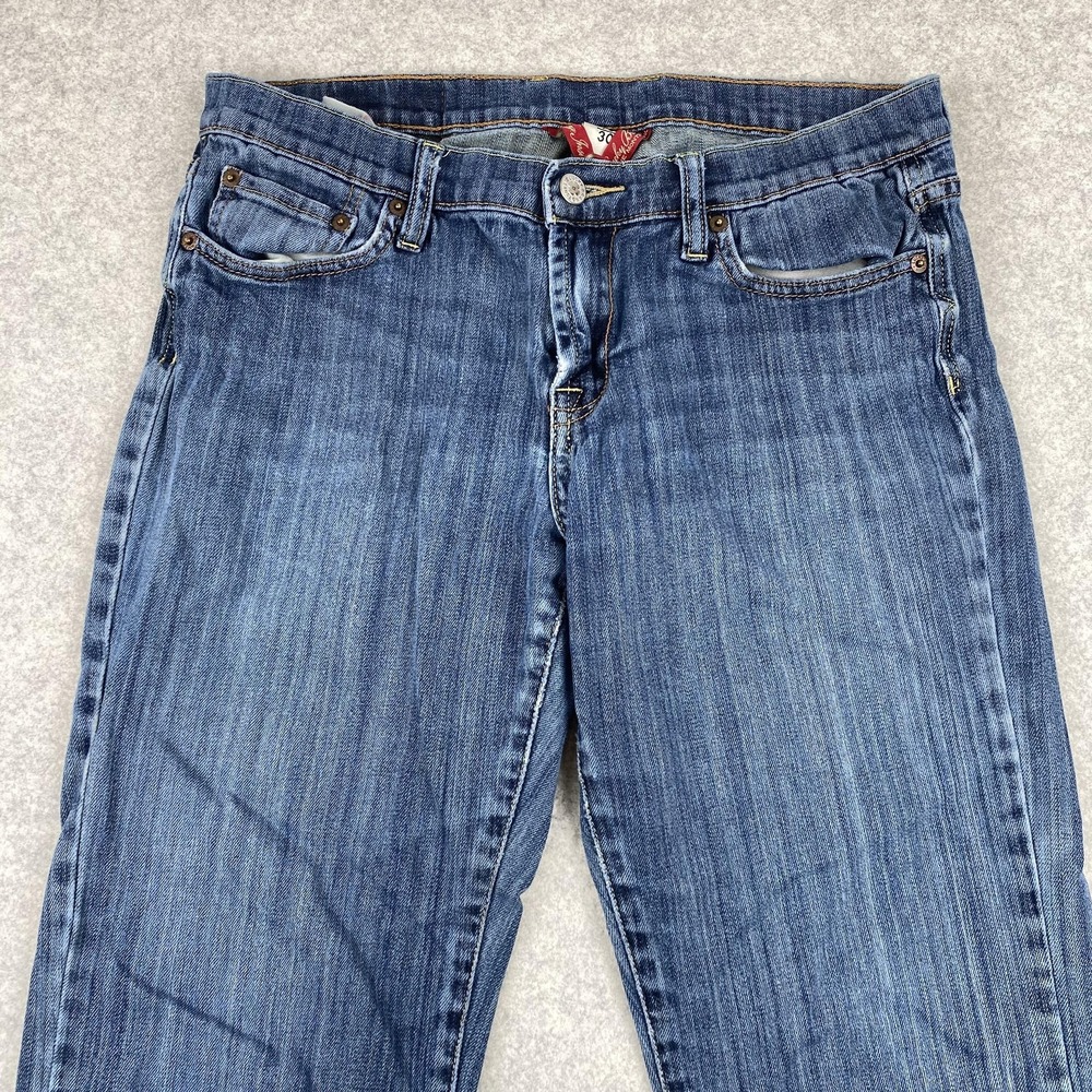 Lucky Brand Sweet N Low Jeans Womens 10 (32x25) Blue Mid Rise Bootcut Stretch